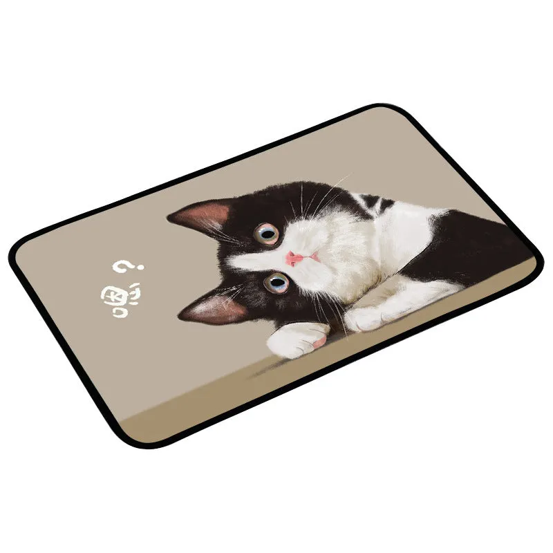 Absorbent bathroom non-slip mat floor mat