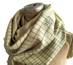 Accountant Scarf. Ledger Paper pashmina