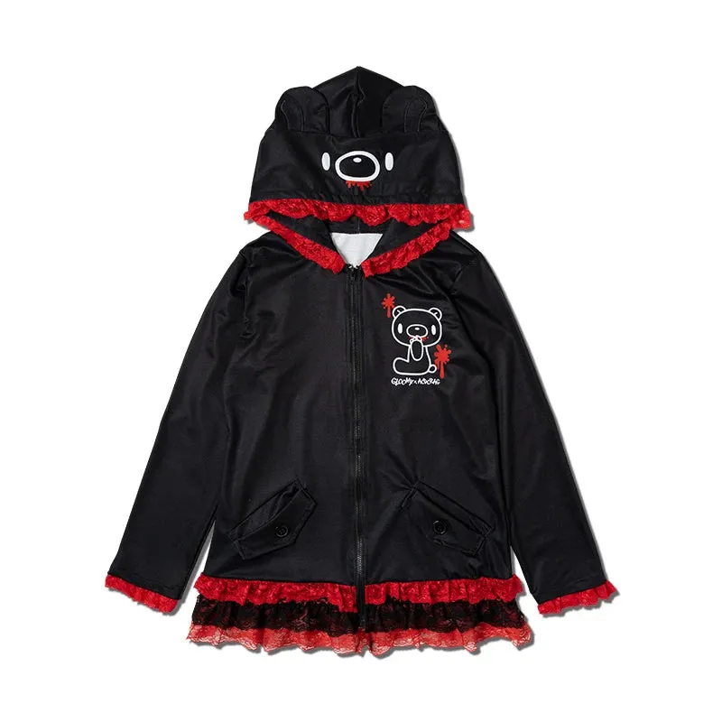 ACDC RAG & Gloomy Bear dark bear ears hoodie