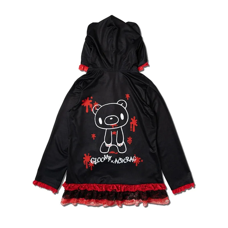 ACDC RAG & Gloomy Bear dark bear ears hoodie