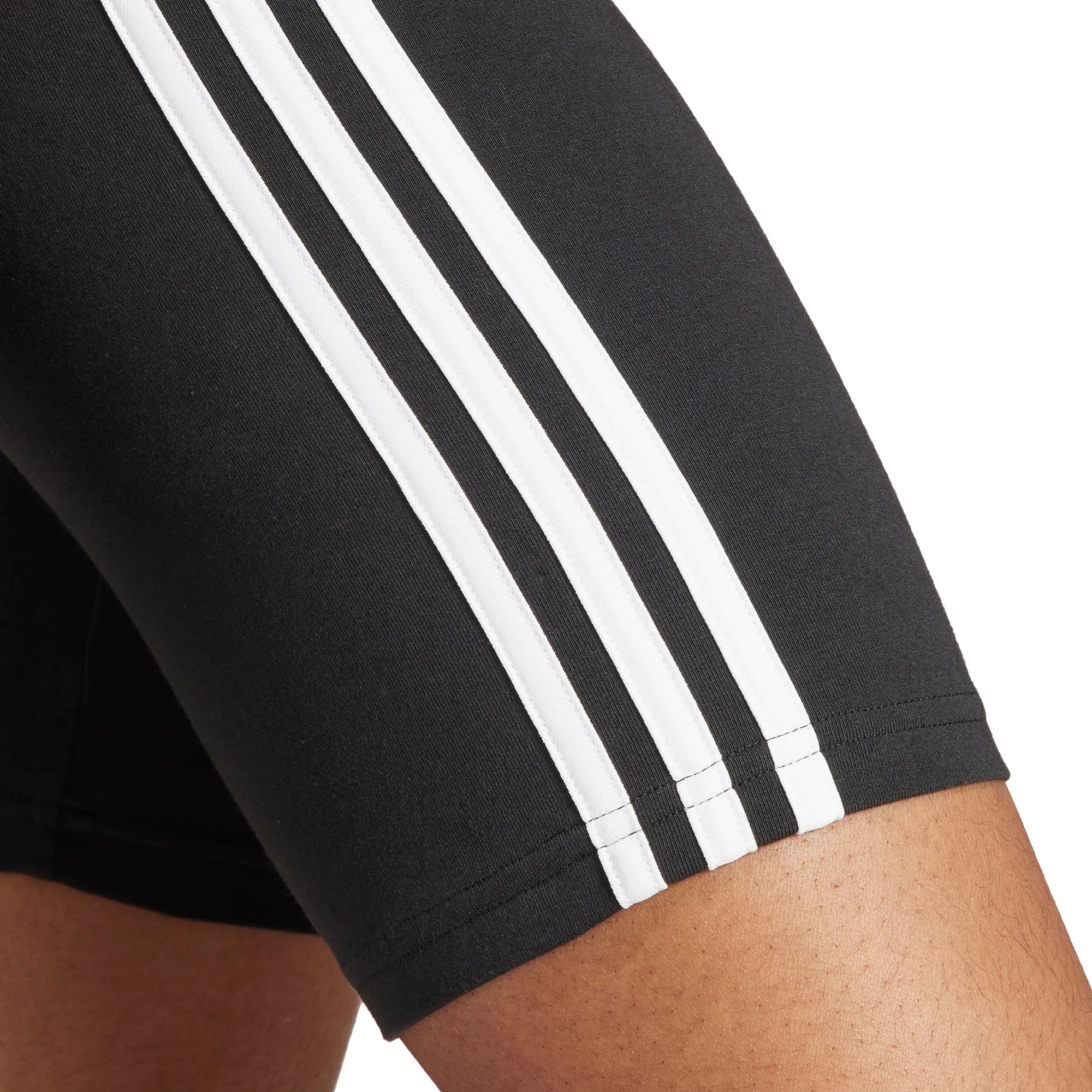 adidas Essentials 3 Stripes Womens Short Running Tights - Black