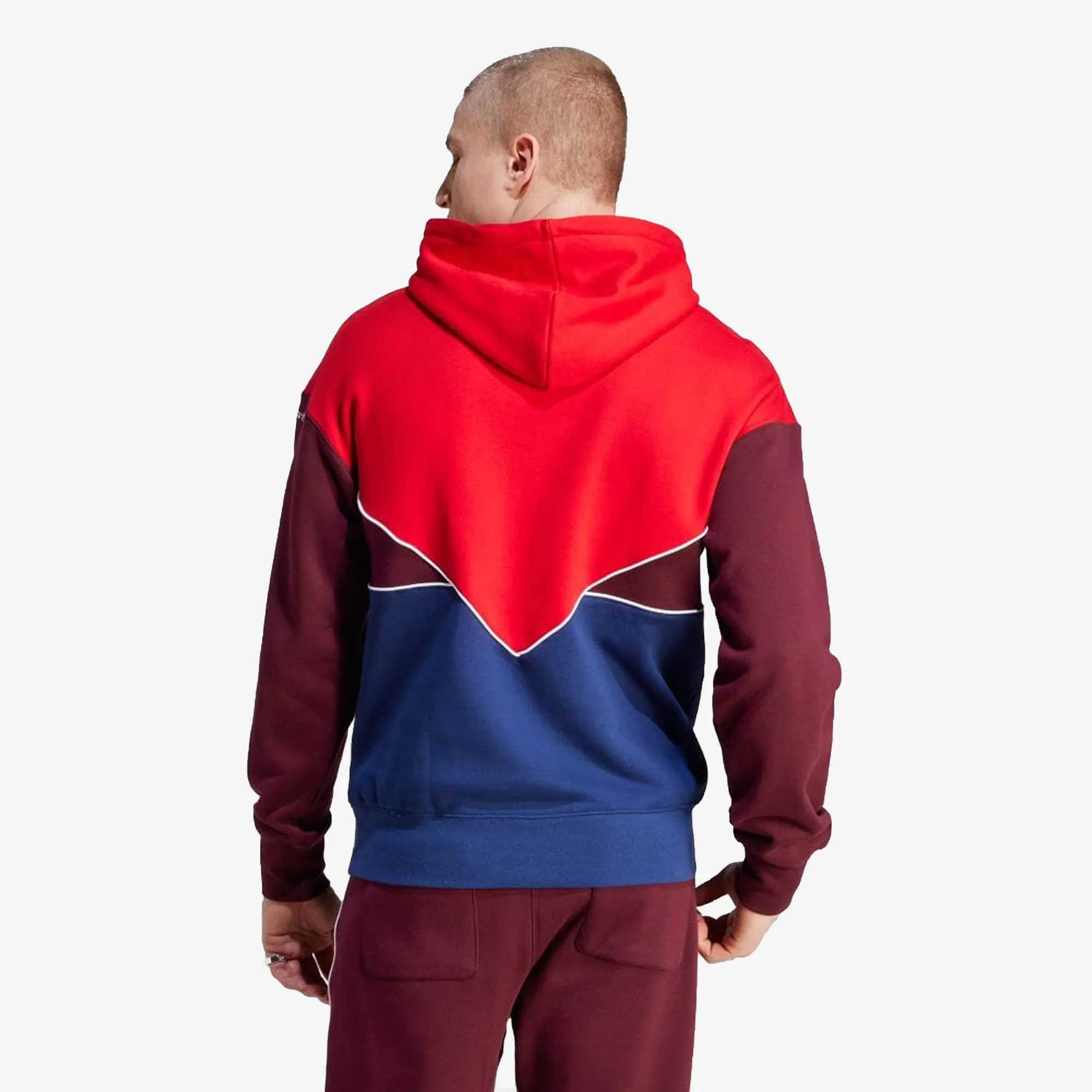 Adidas Originals | ADICOLOR SEASONAL ARCHIVE HOODIE  { BETTER SCARLET/DARK BLUE/MAROON