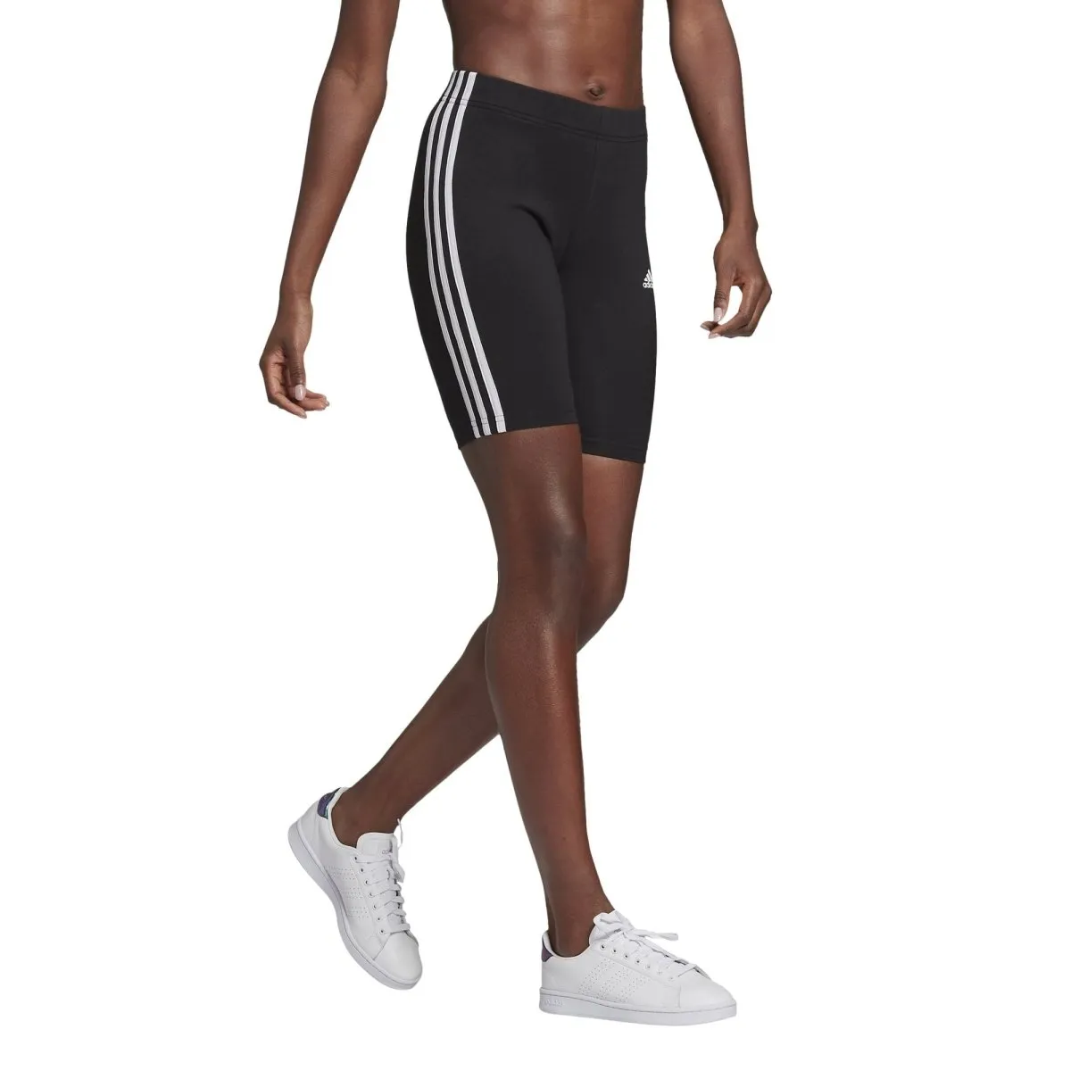 ADIDAS WOMEN'S ESSENTIALS 3-STRIPES BLACK BIKE SHORTS