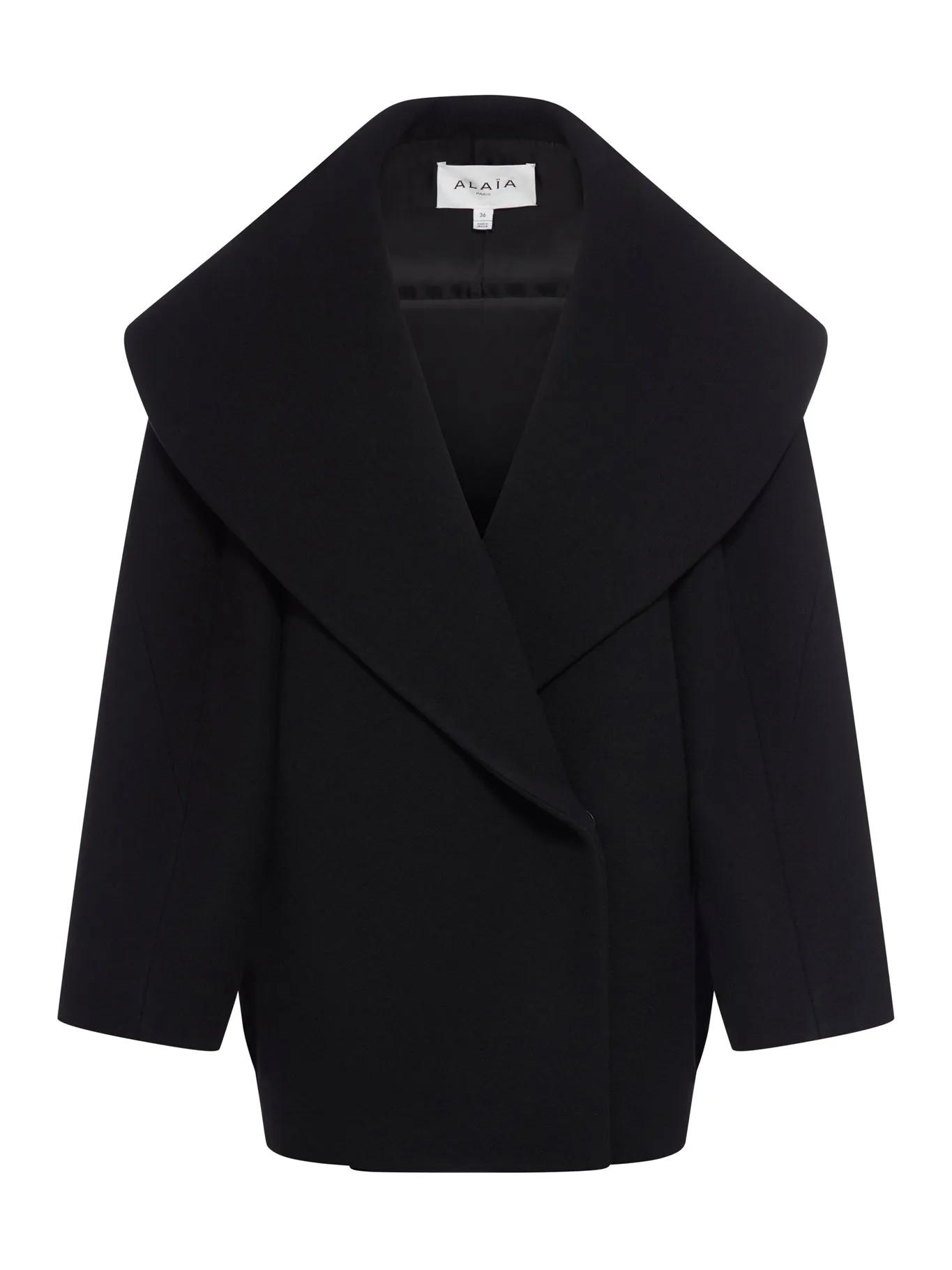 ALAÏA BLACK SHORT OVERSIZED COAT