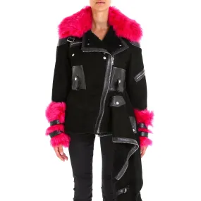 Alexander McQueen Shearling Biker Jacket