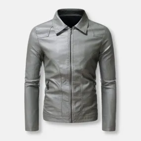 Antonios Loco Leather Slim Fit Jacket