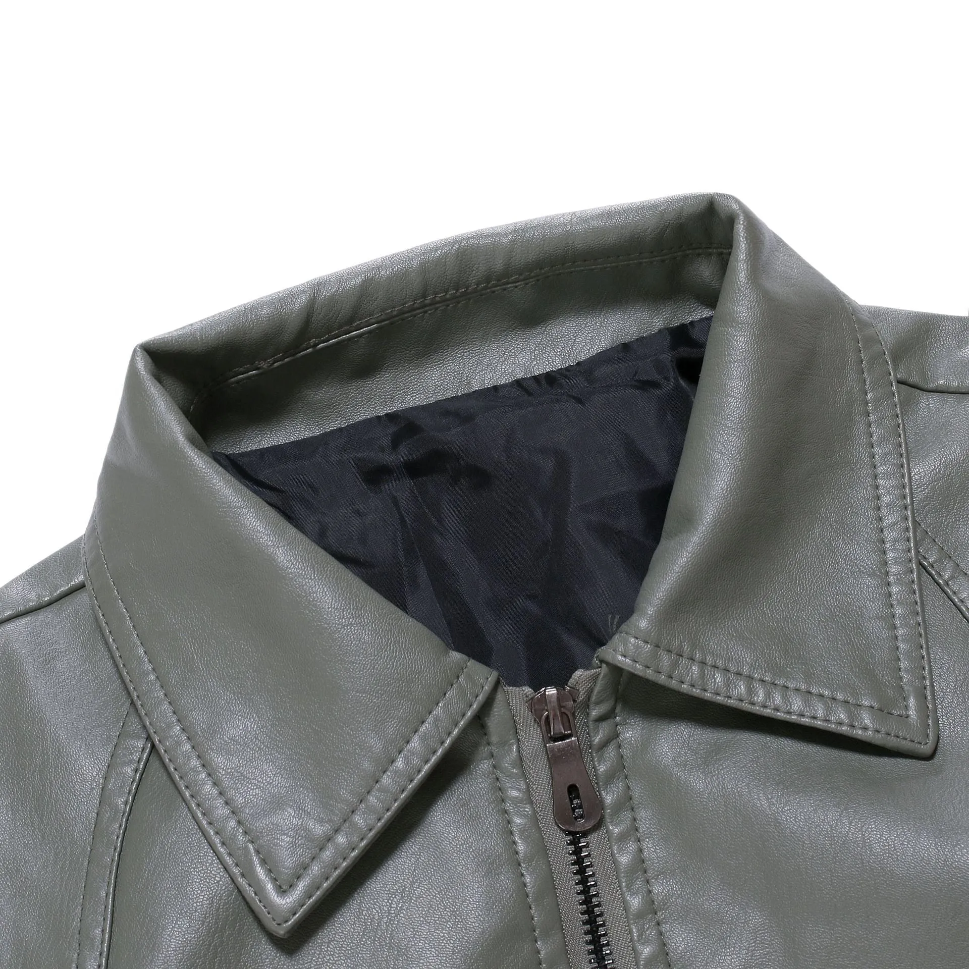 Antonios Loco Leather Slim Fit Jacket