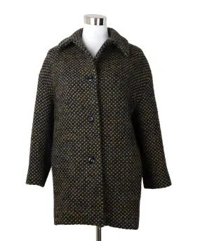 A.P.C. Navy & Yellow Tweed Coat sz 4