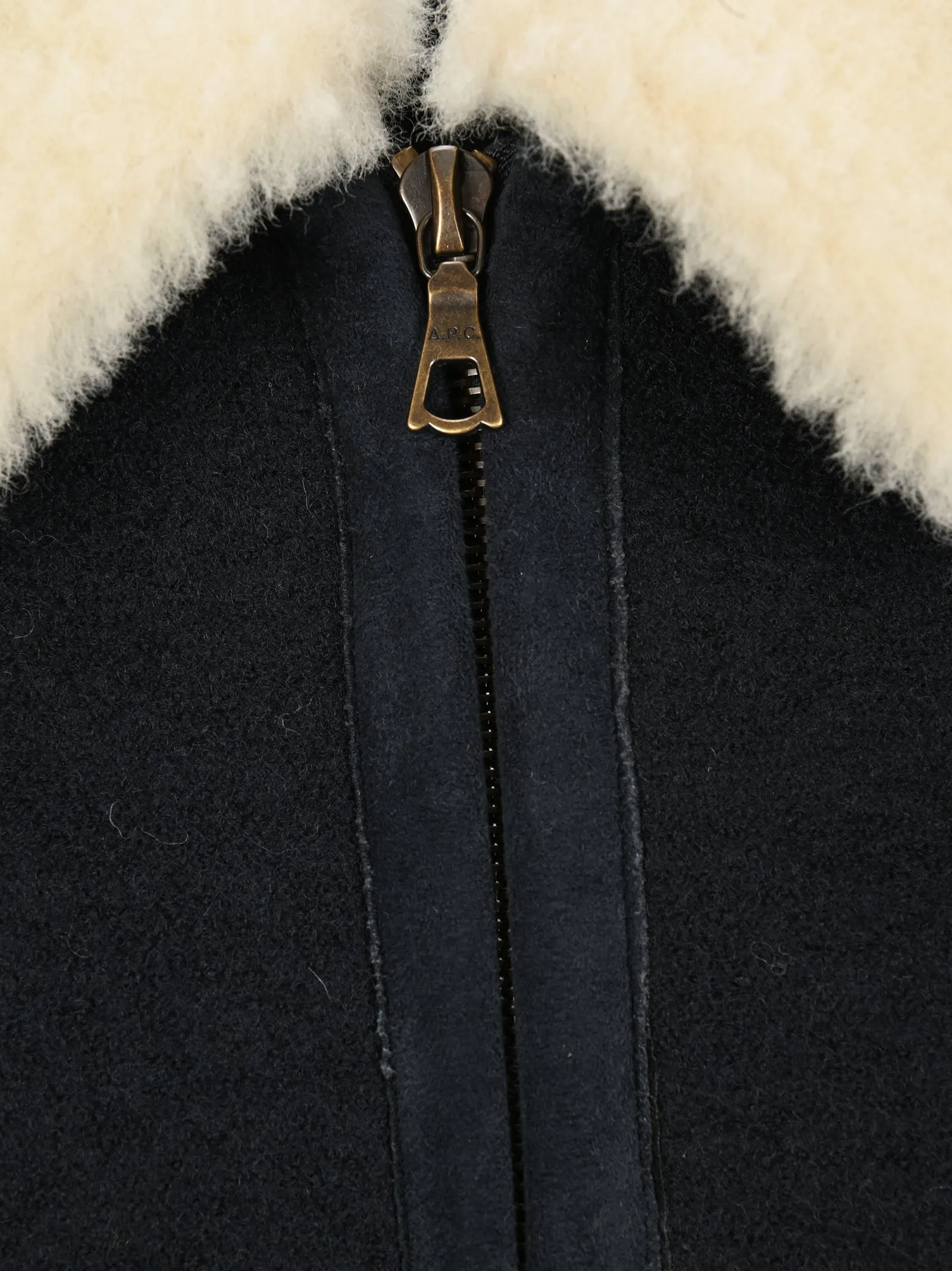 A.P.C. Stacy Shearling Collar Jacket