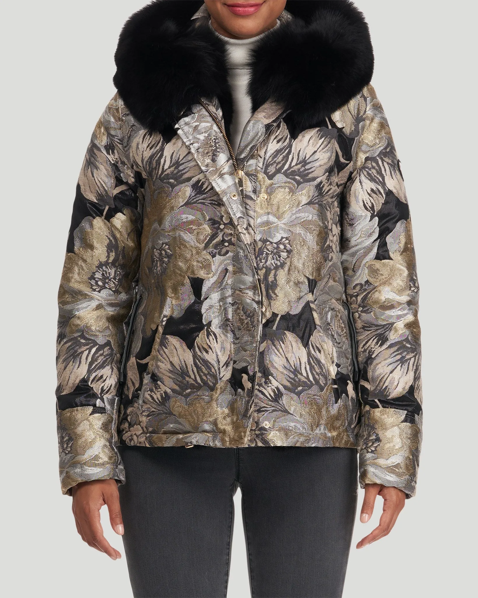 Après-Ski Parka with Fox Front and Hood Trim