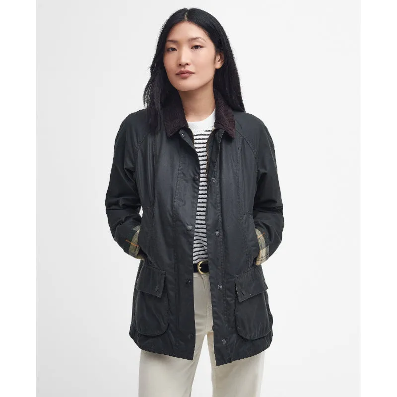 Barbour Beadnell Ladies Wax Jacket - Sage