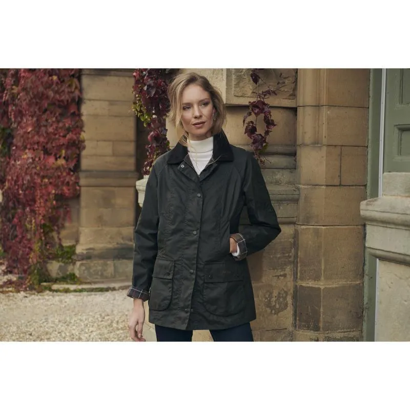 Barbour Beadnell Ladies Wax Jacket - Sage