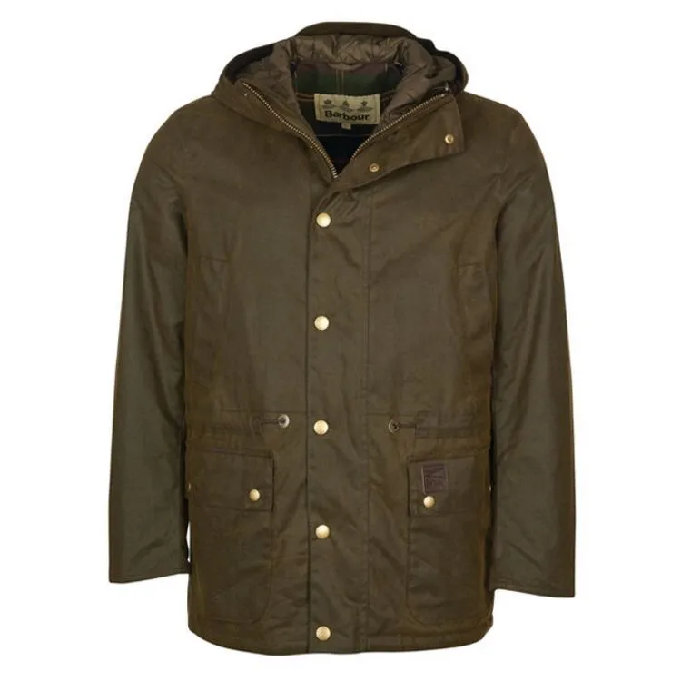 Barbour Ripon Wax Jacket - Olive Size XL