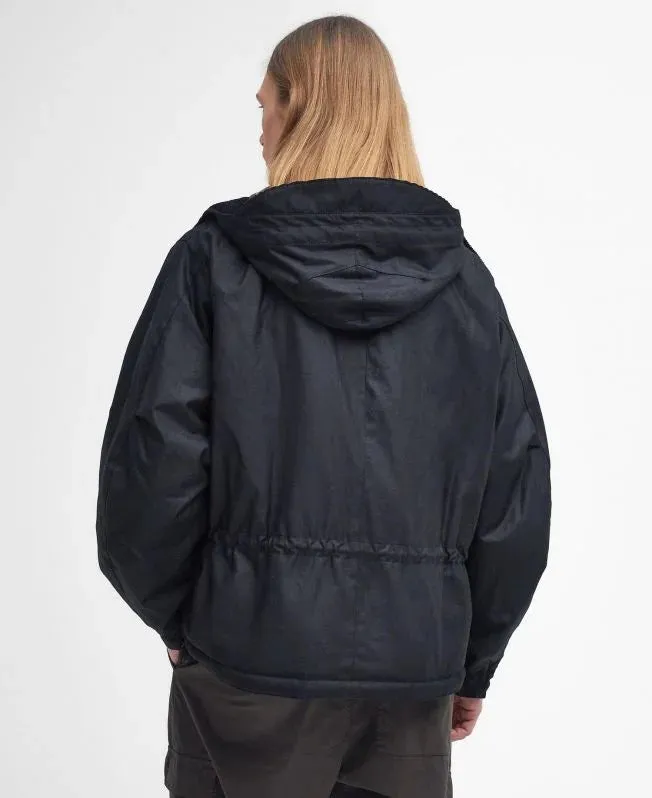 BARBOUR Short Wind Waxed Parka Classic Black