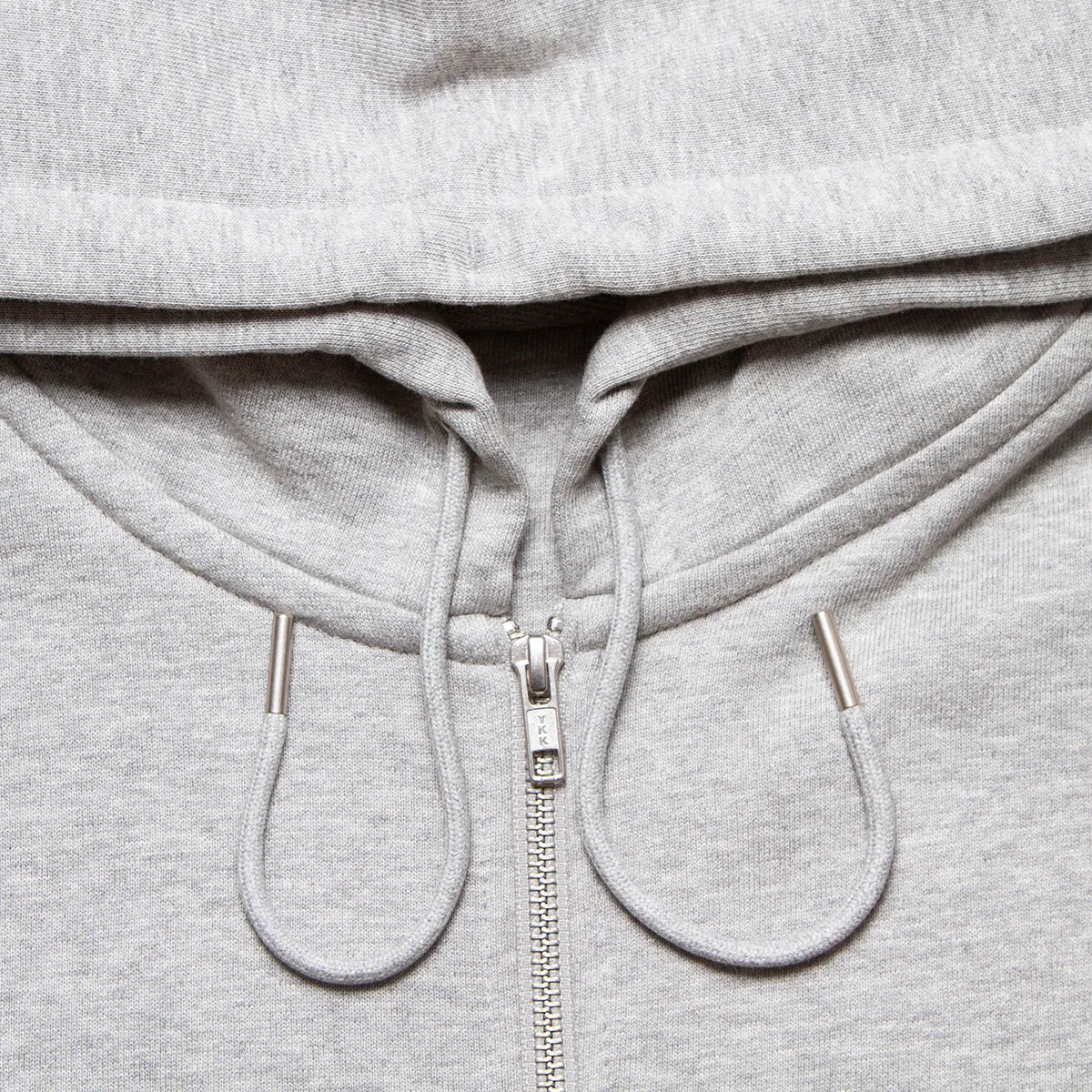 BB Smiley Crest - Zipped Hood - Grey