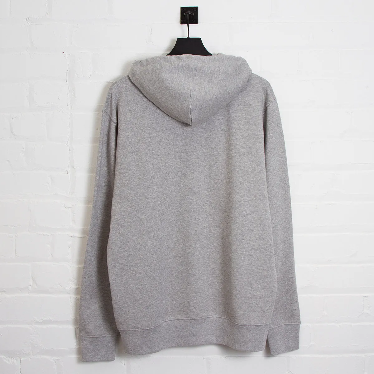 BB Smiley Crest - Zipped Hood - Grey