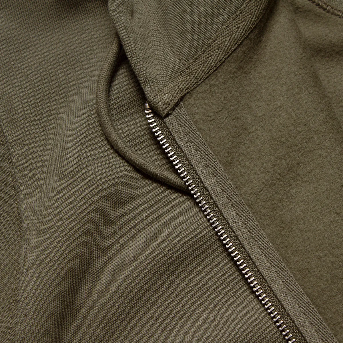 BB Smiley Crest - Zipped Hood - Khaki