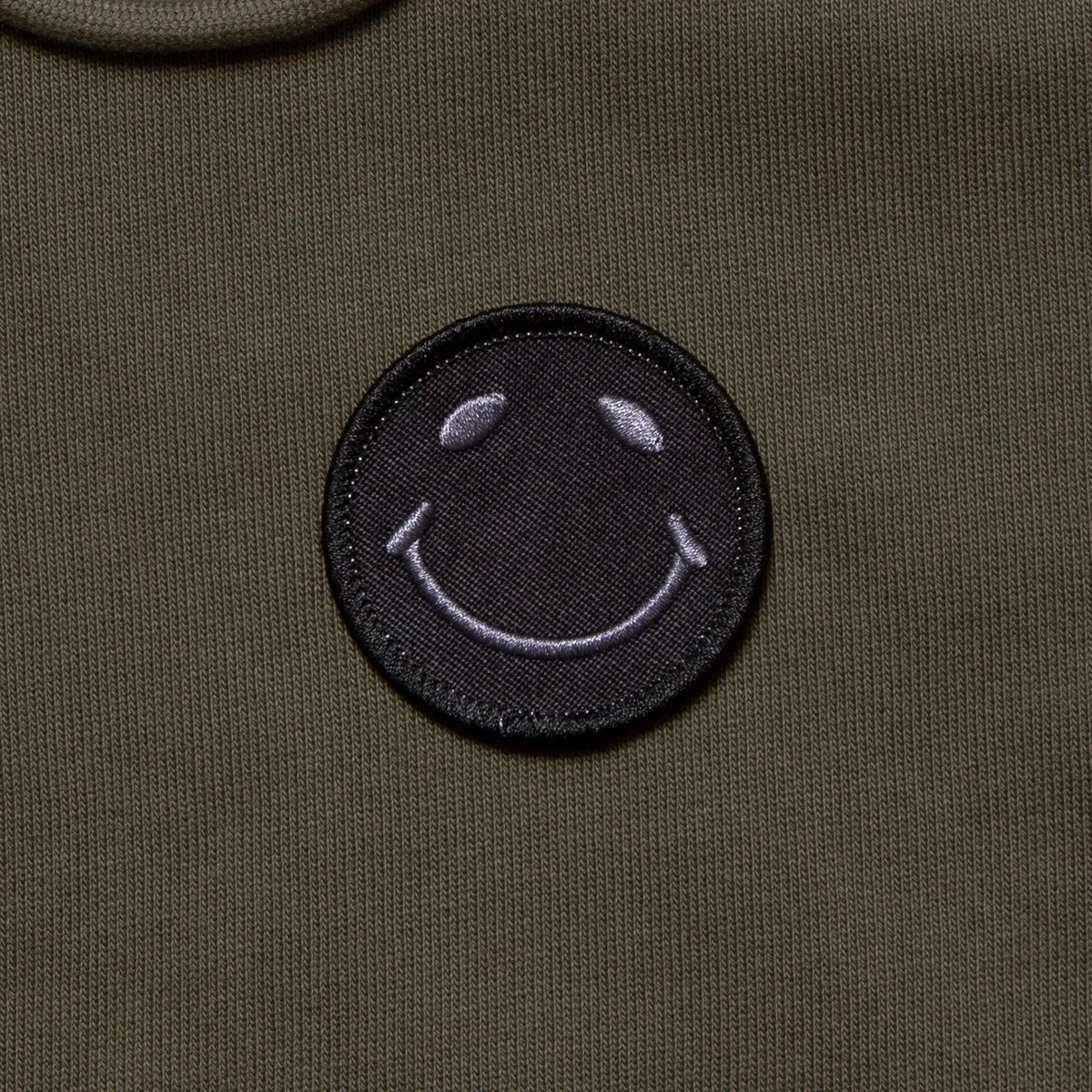 BB Smiley Crest - Zipped Hood - Khaki