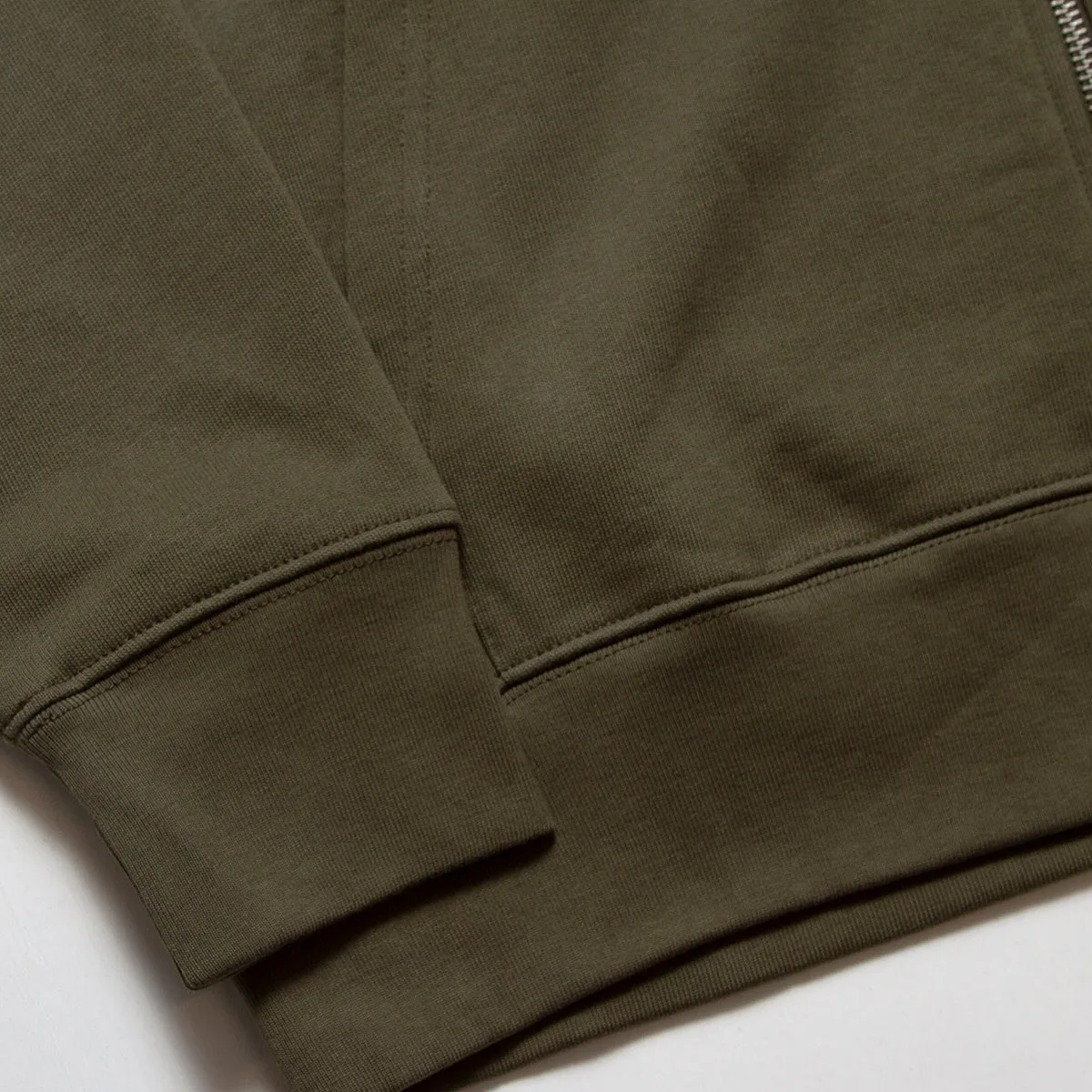 BB Smiley Crest - Zipped Hood - Khaki