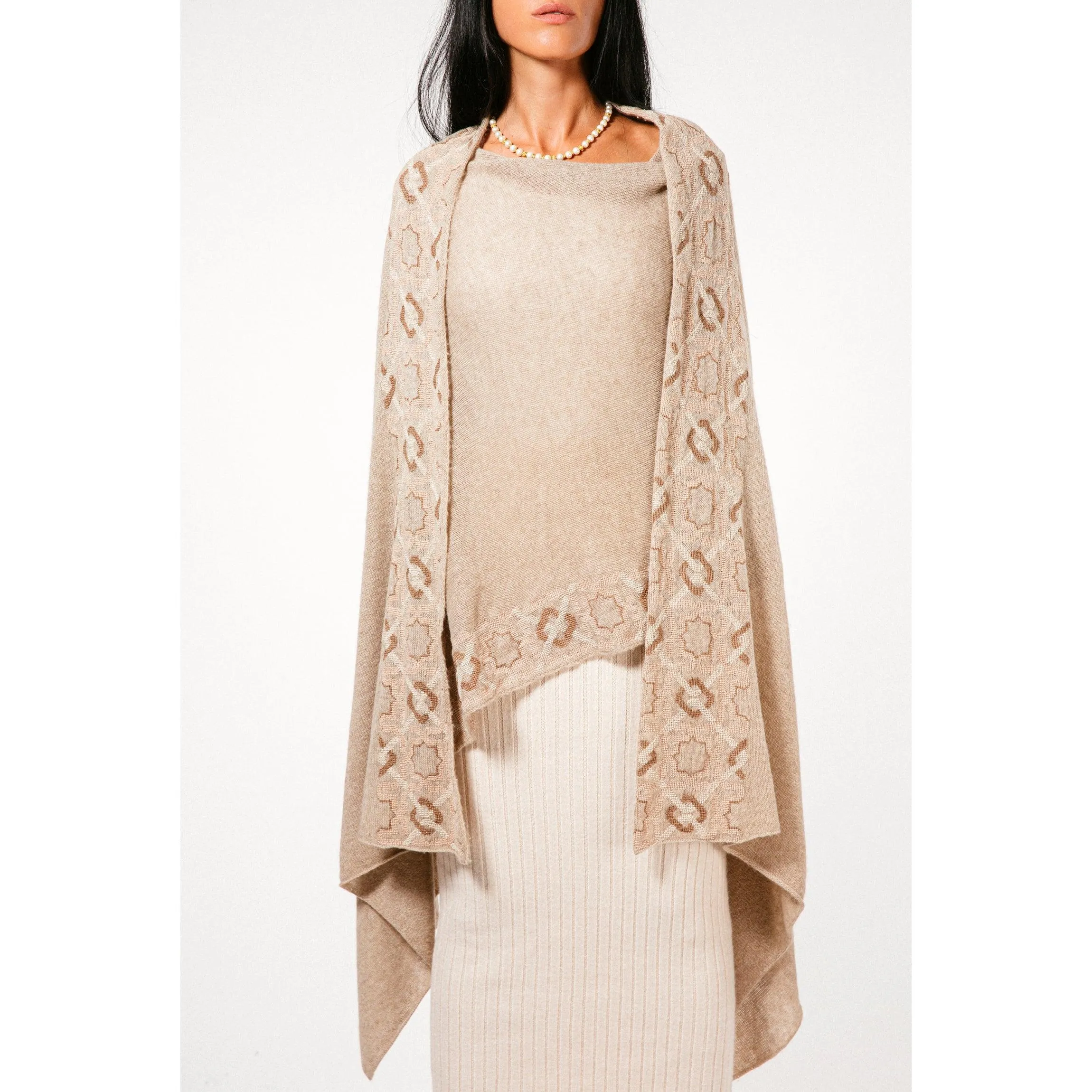 BEIGE CASHMERE SHAWL