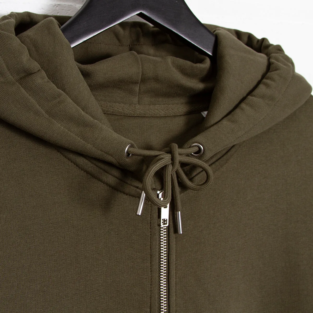 Black Disco Psychedelia Crest - Zipped Hood - Khaki