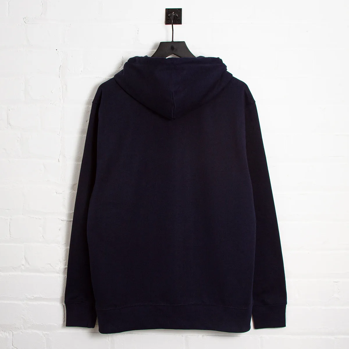 Black Disco Psychedelia Crest - Zipped Hood - Navy