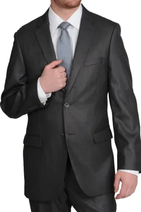 Caravelli Charcoal Sharkskin Suit