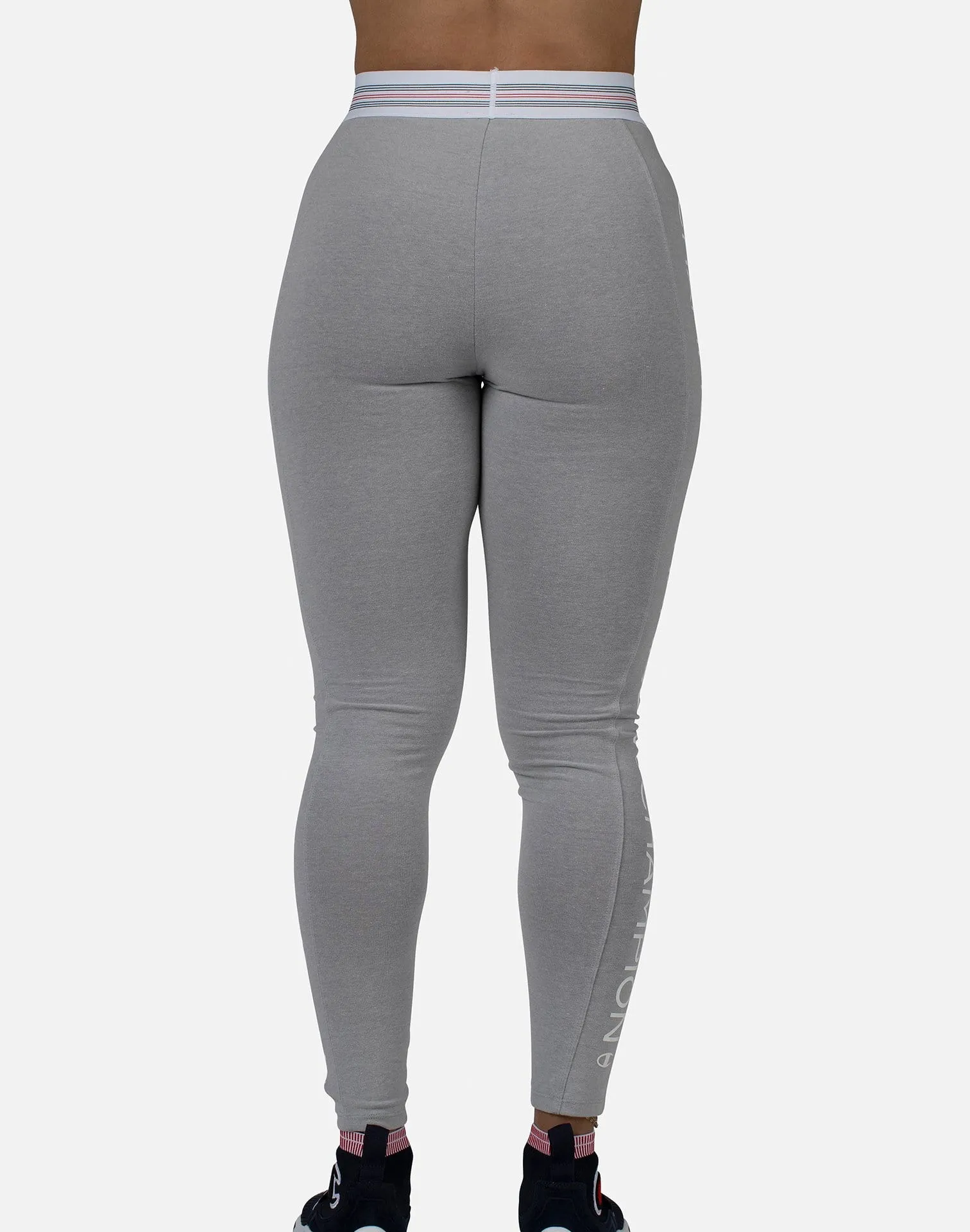 Champion HIGH WAIST VERTICAL LOGO TIGHTS