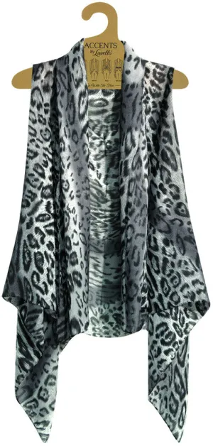 charcoal leopard print vest Case of 12