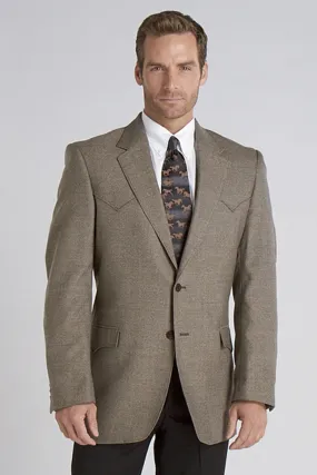 Circle S Mens Plano Donegal Sport Coat Donegal Brown Wool Blend Blazer 46L