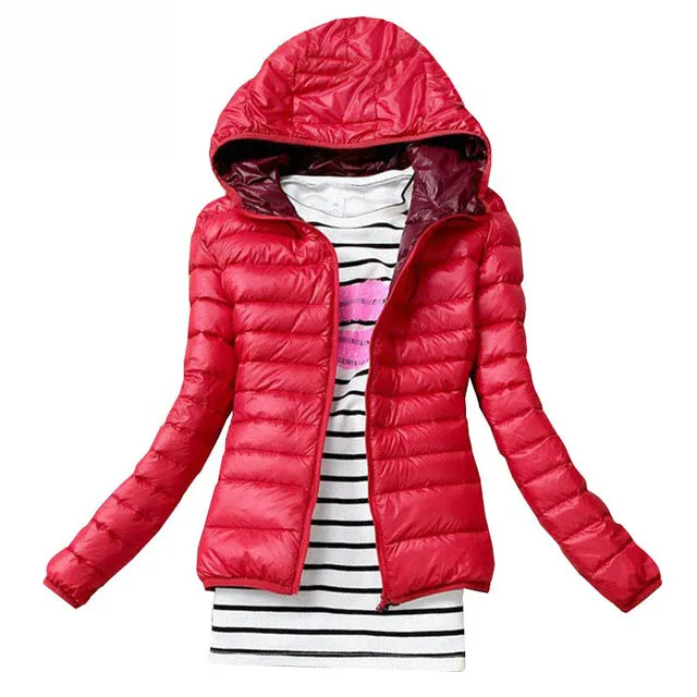 Classic light bubble hooded Slim Fit Jacket