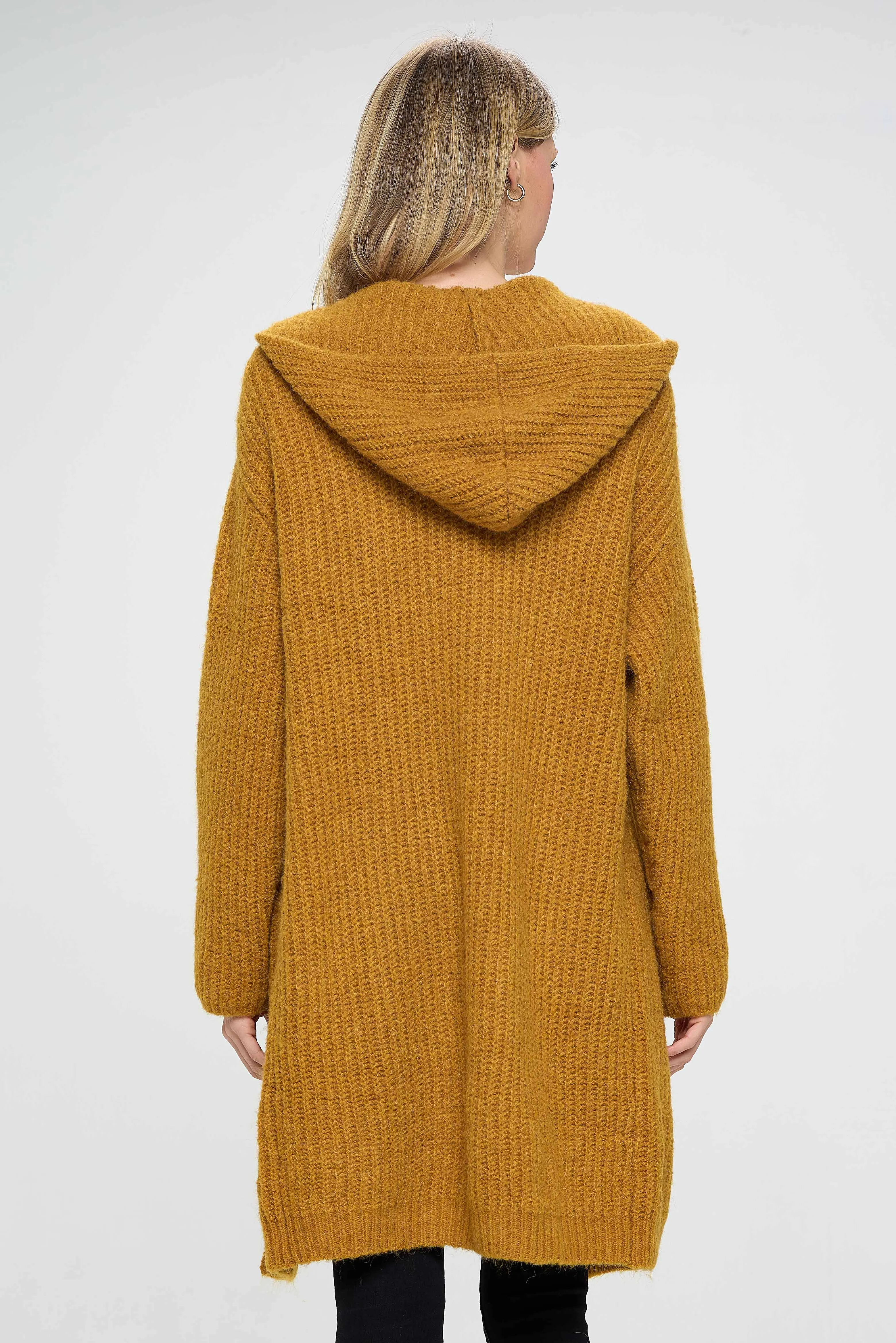 Classic Mustard Shrug Design Hoodie Pullover