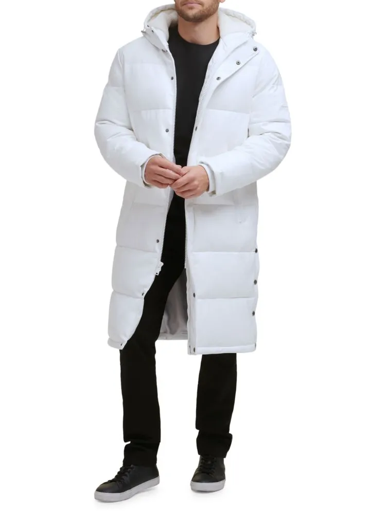 Classic parka with faux fur trim Dkny, white