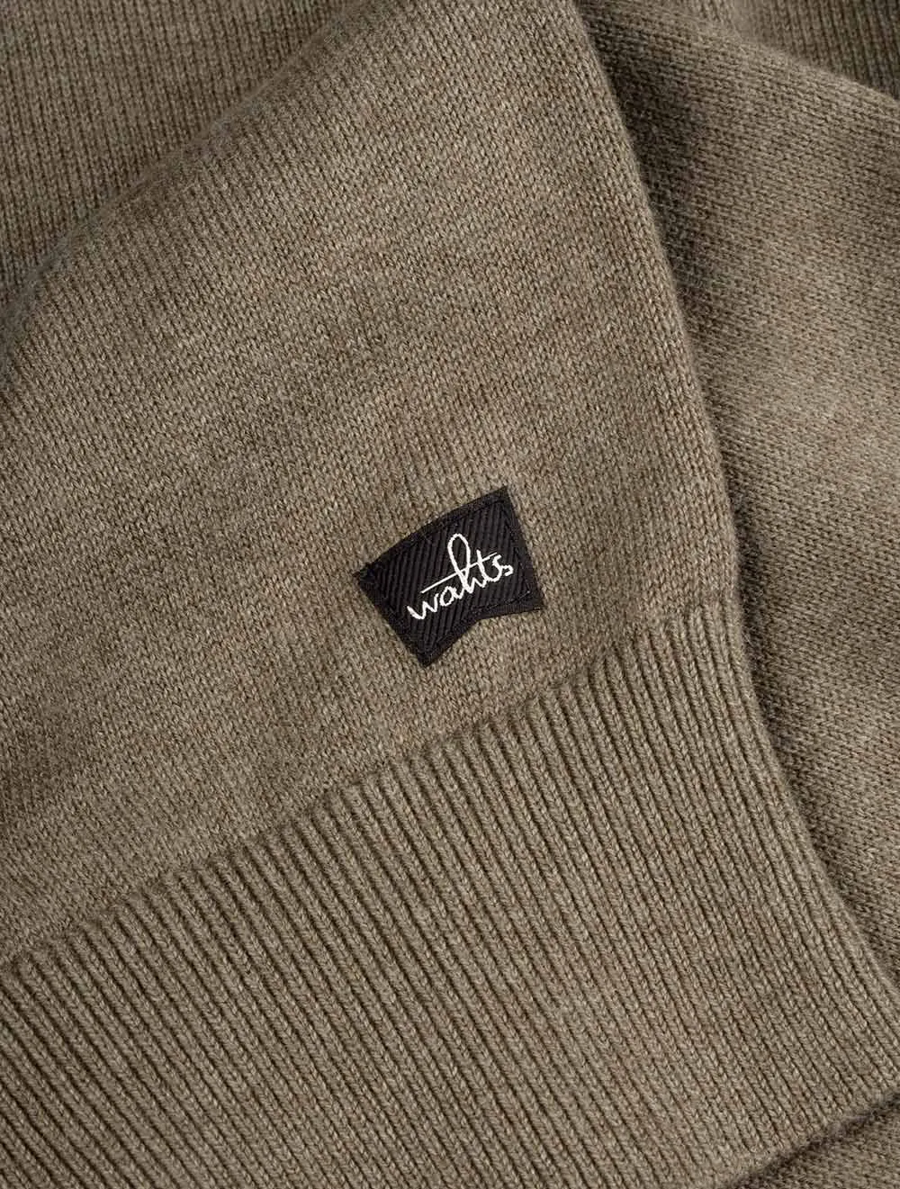 Cotton Cashmere Pullover Army Green Melange