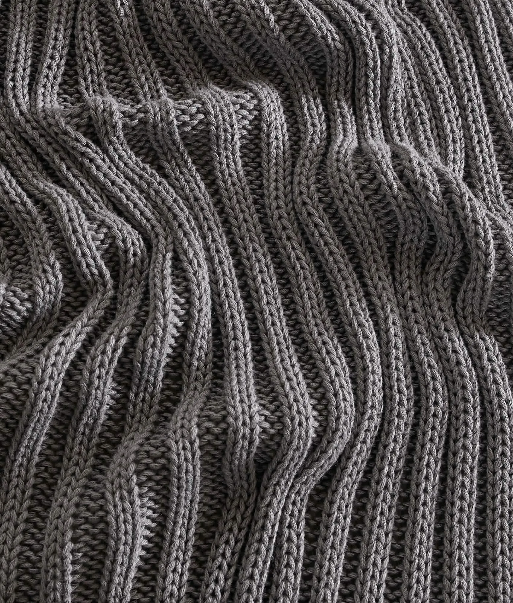 Cotton Knit Throw Blanket