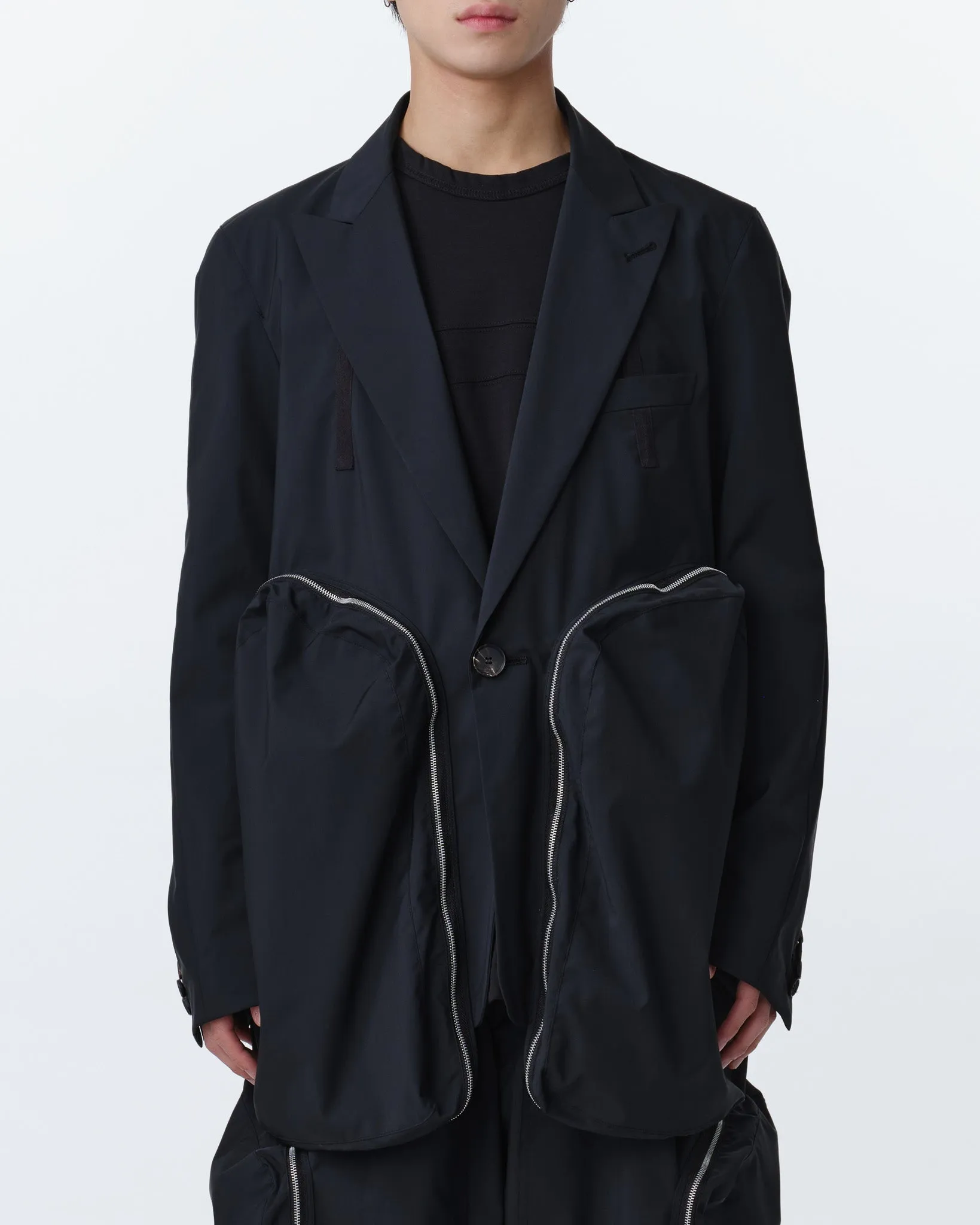 COVERED POCKET TAILORED JACKET .11【BLACK】