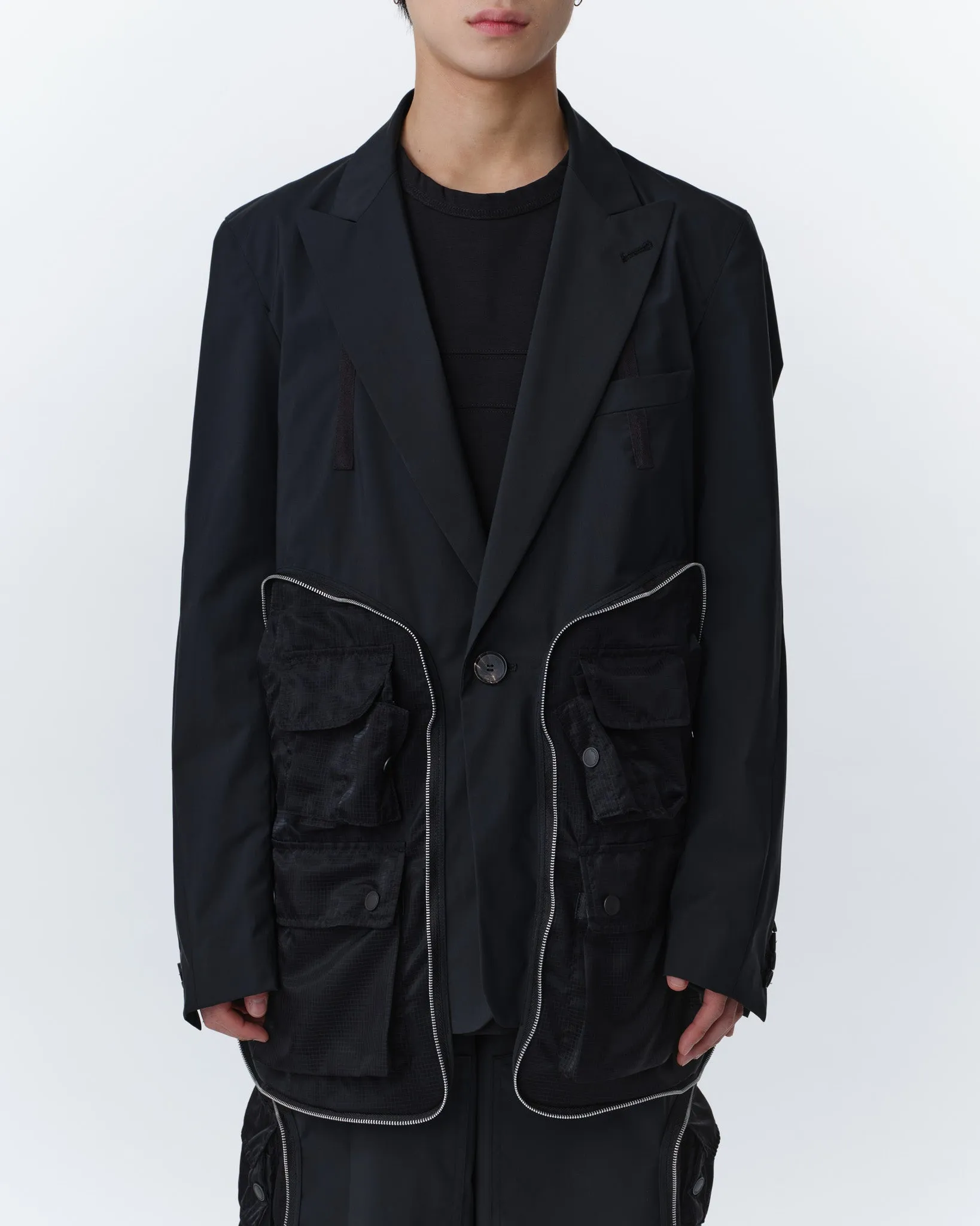 COVERED POCKET TAILORED JACKET .11【BLACK】