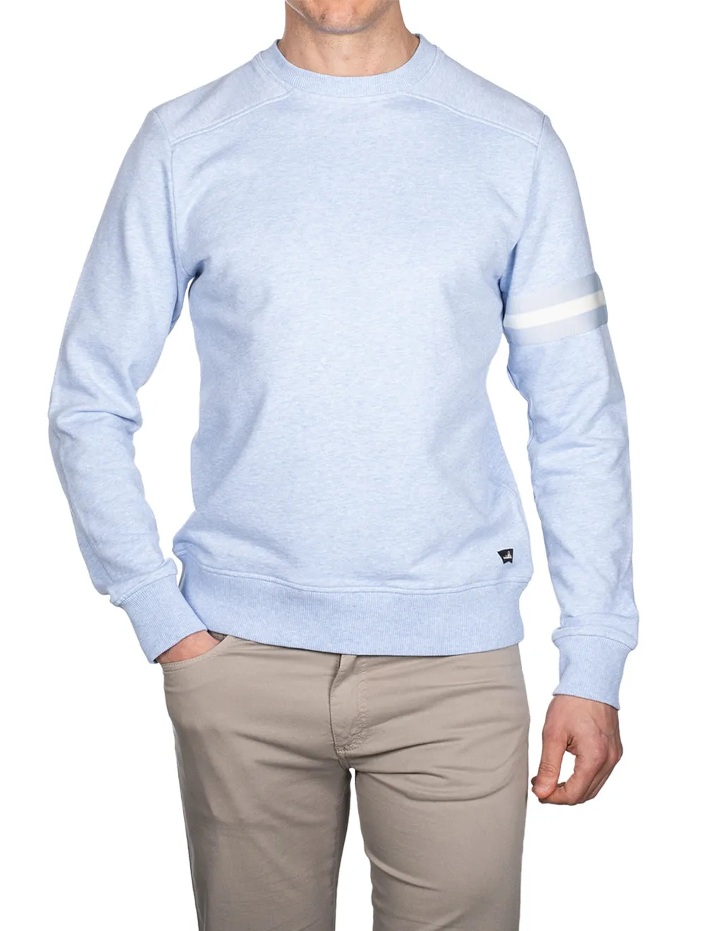 Crew Neck Sweater Light Blue Melange