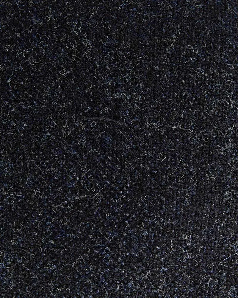 Dark Blue Plain Weave Wool Flat Cap