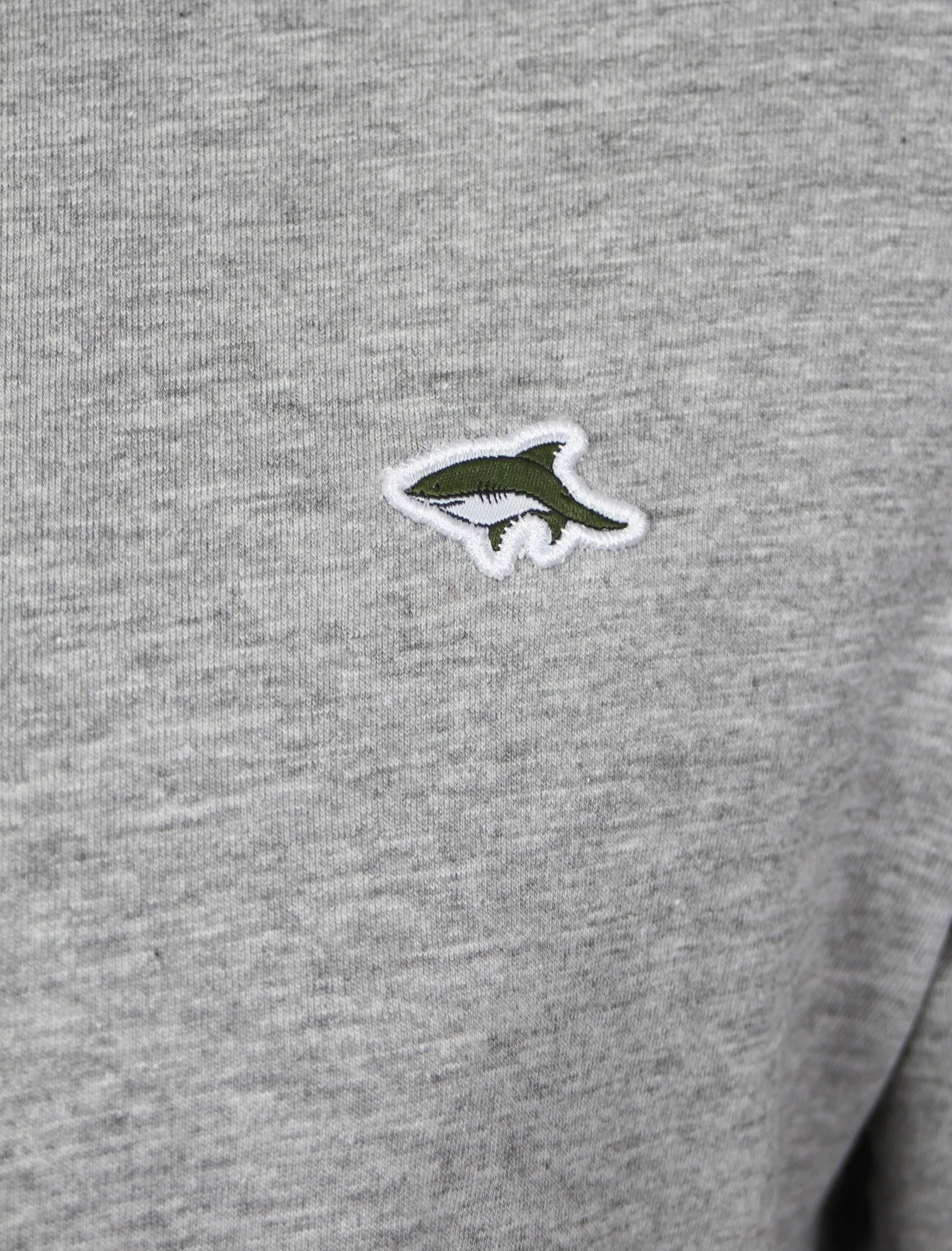 Darsham Crew Neck T-Shirt in Light Grey Marl - Le Shark