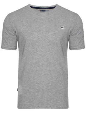 Darsham Crew Neck T-Shirt in Light Grey Marl - Le Shark