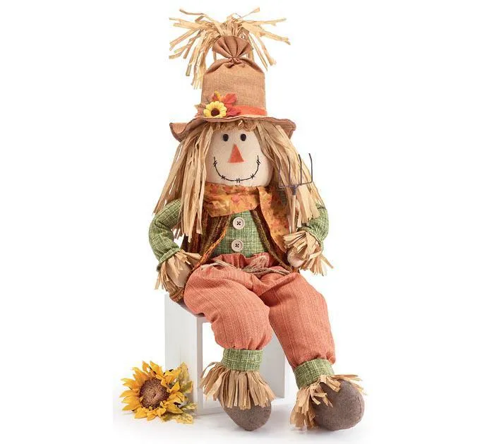 Decor sitting scarecrow