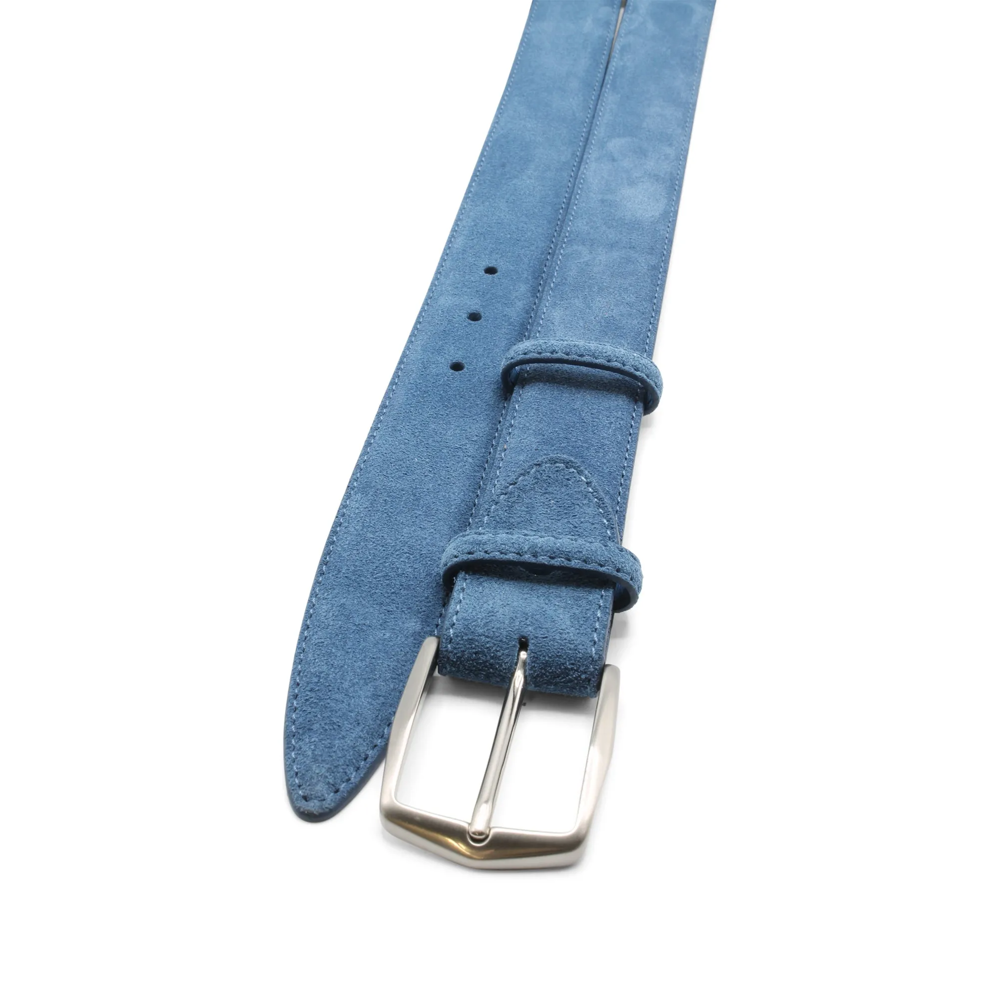 Denim Blue Smart Suede Belt