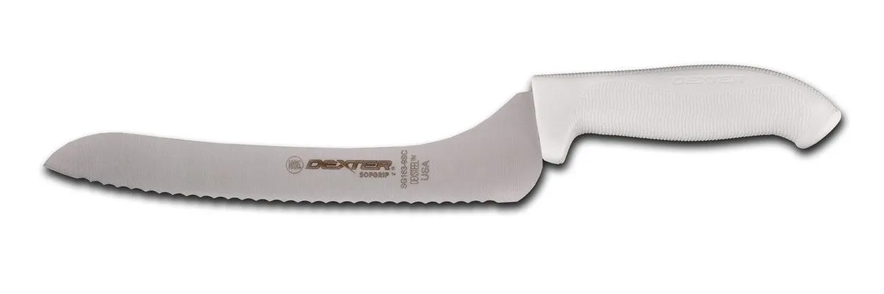 Dexter Russell SofGrip 9" Offset Scalloped Utility Slicer SG163-9