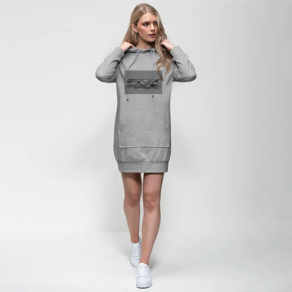 Dino Sea Creature Premium Adult Hoodie Dress