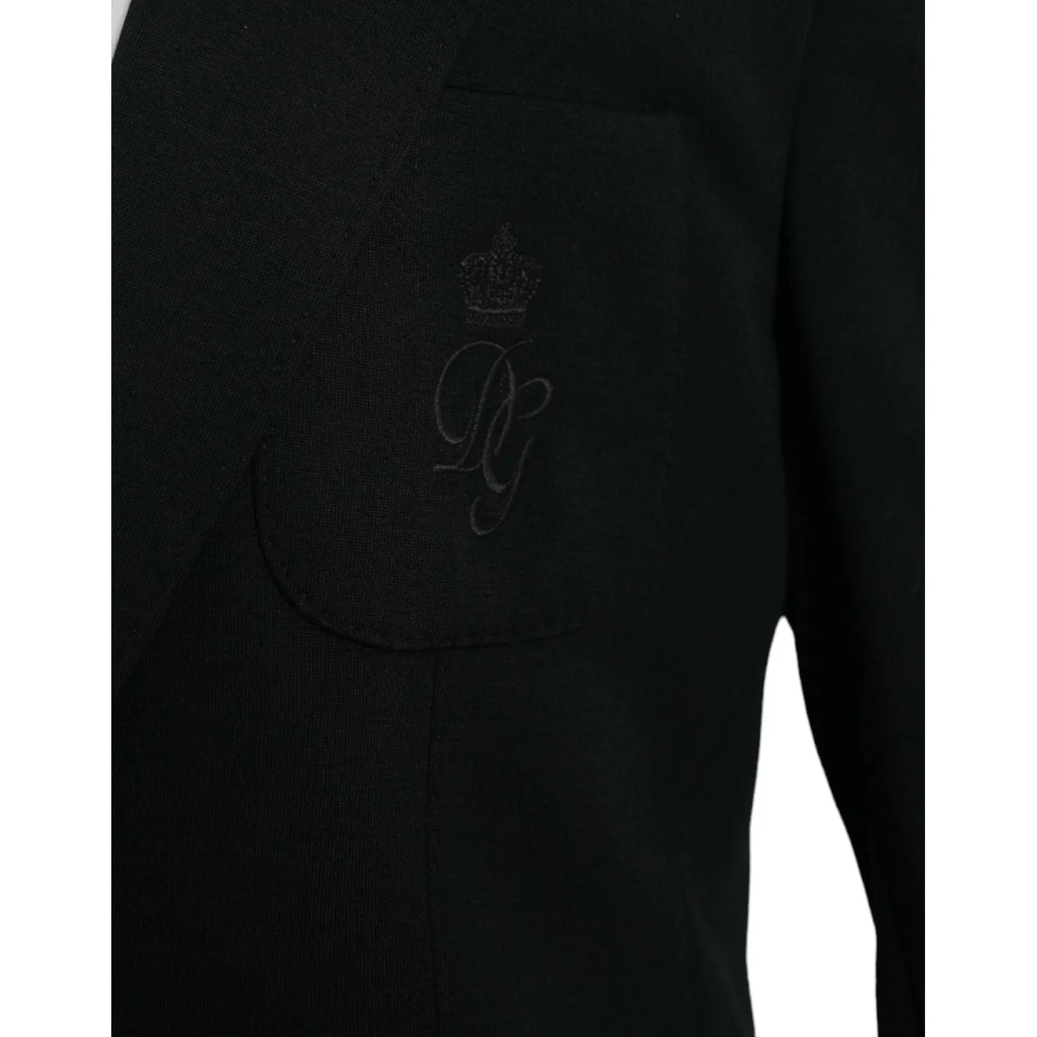 Dolce & Gabbana Black Wool Single Breasted Coat Blazer