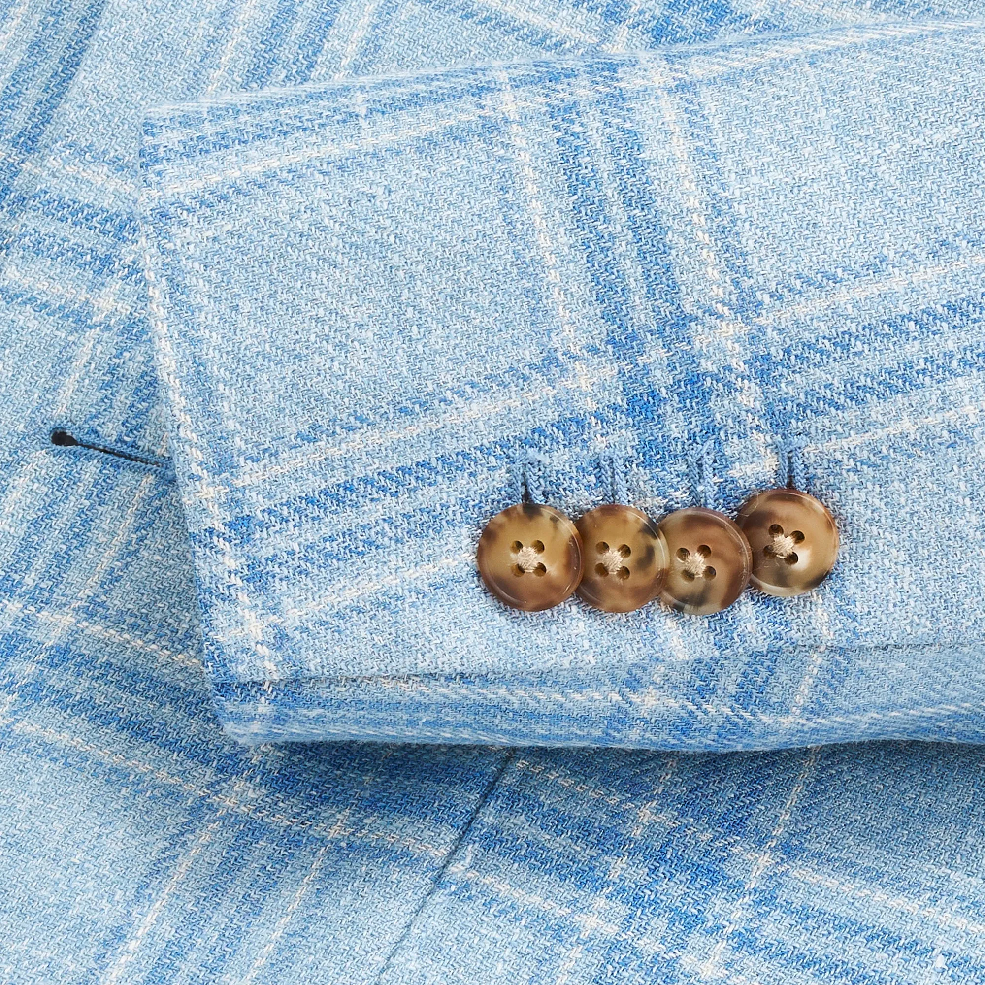 Drago Delicate Blue Plaid Sport Coat