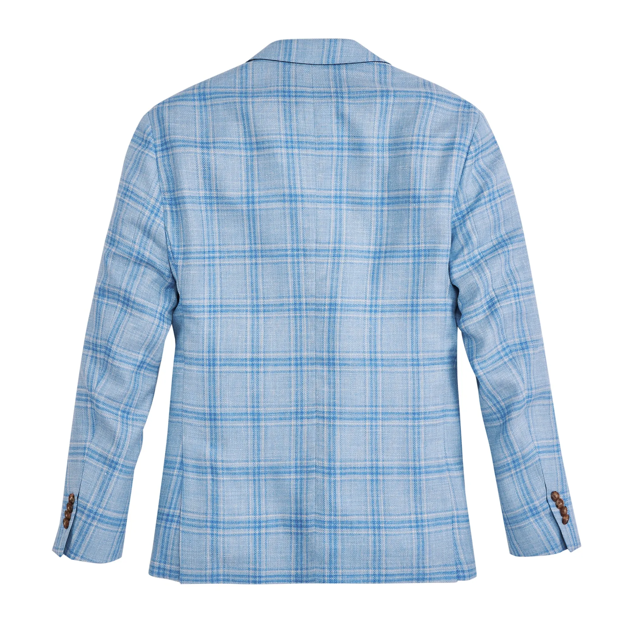 Drago Delicate Blue Plaid Sport Coat