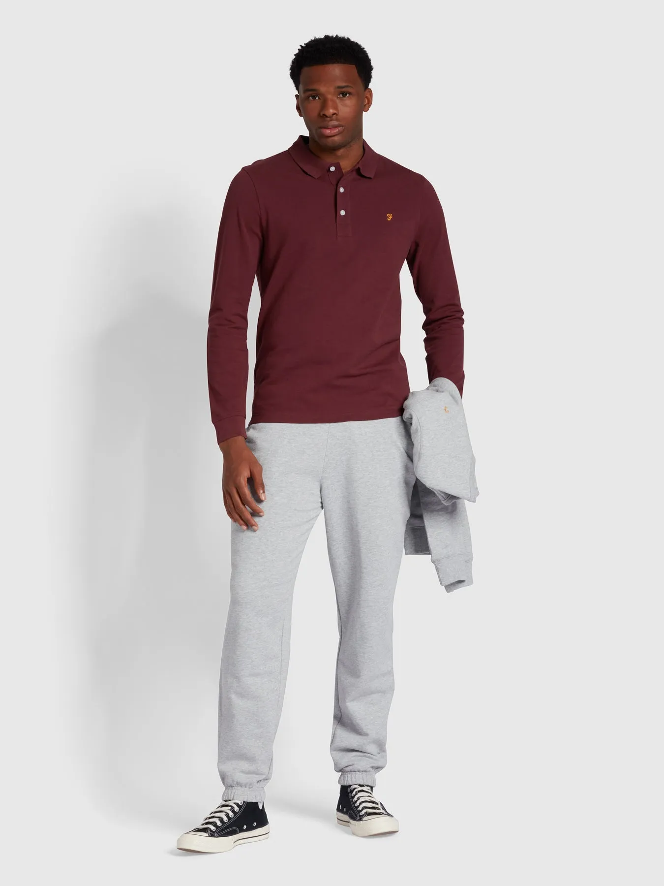 Durrington Organic Cotton Jogger In Light Grey Marl