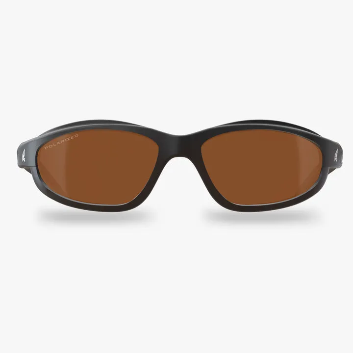 Edge Eyewear GTSM215 Dakura Black Frame with Gasket Polarized Copper Driving Lens Glasses